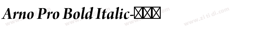 Arno Pro Bold Italic字体转换